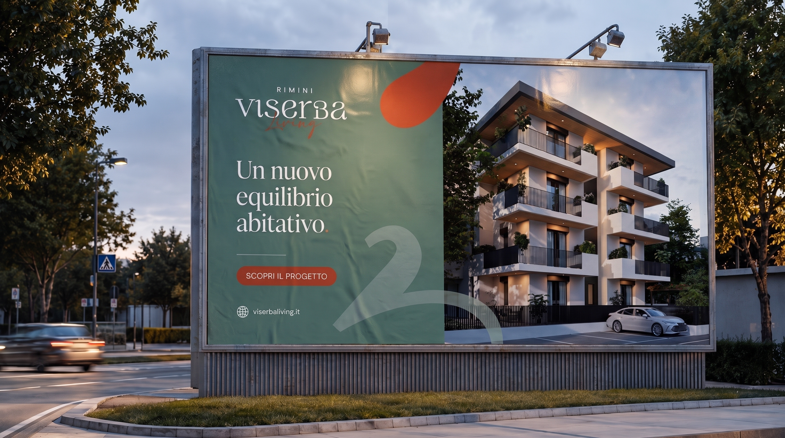 Render degli interni di Viserba Living