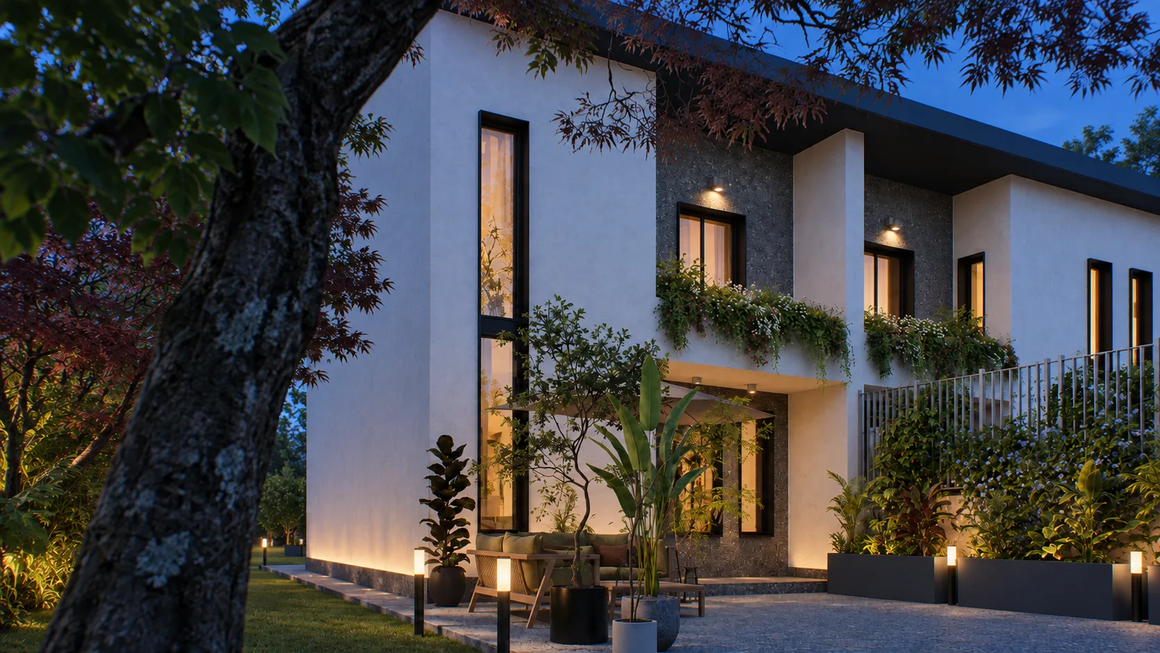 Render del progetto residenziale