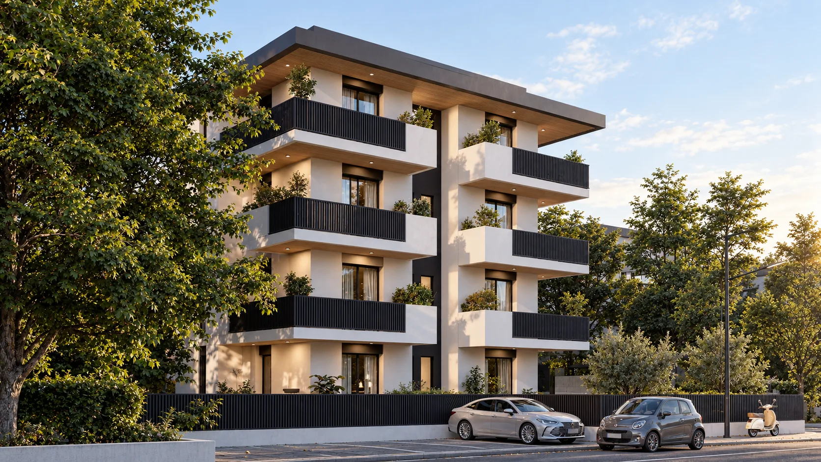 Render del progetto residenziale