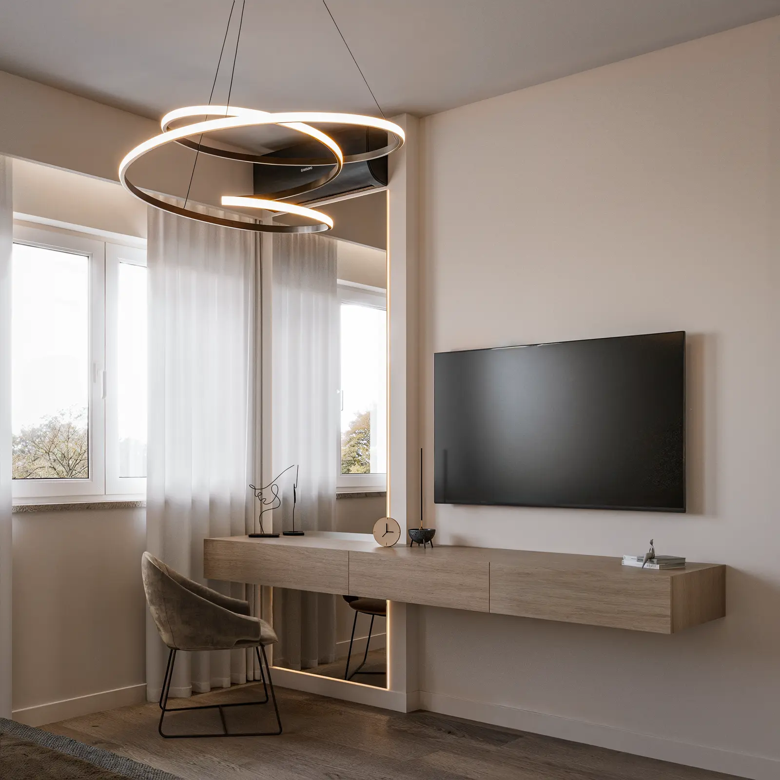 Render della camera da letto